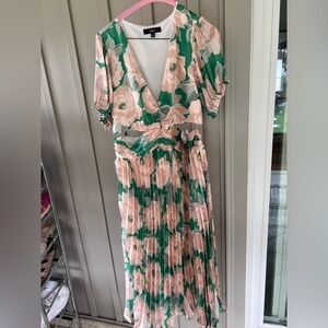 Floral Green and Pink Dress